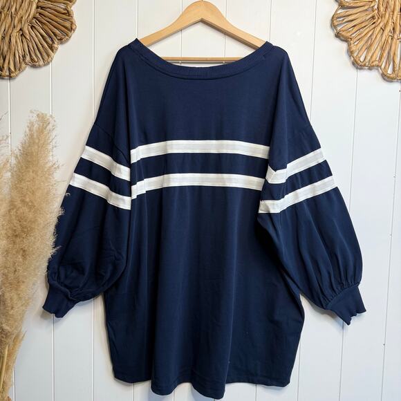 Free People sweatshirt pullover activewear layer casual cozy oversized XL - Picture 5 of 8